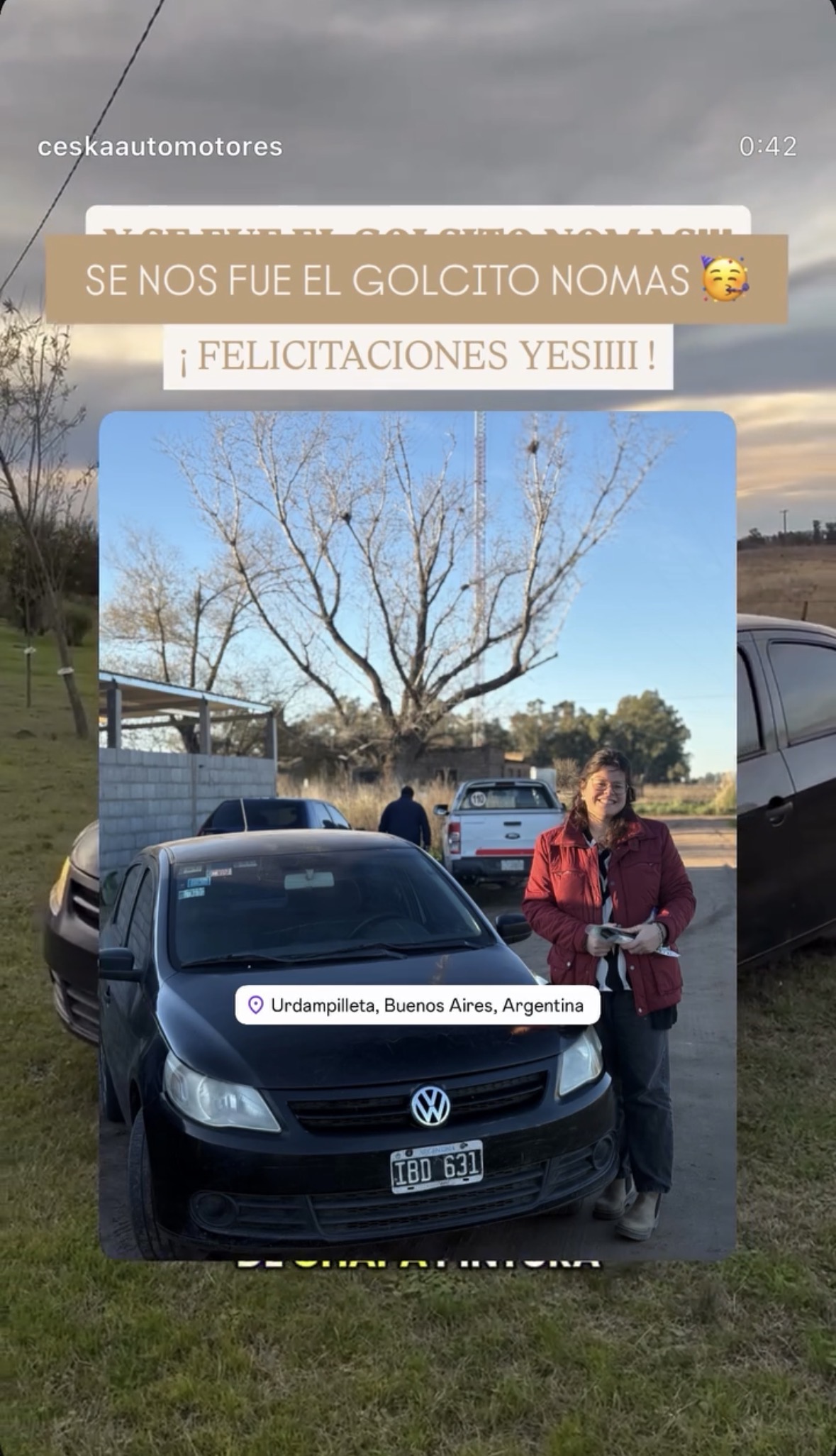Vehículo entregado por Ceska Automotores